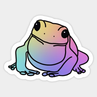 Pastel Holographic Frog Sticker